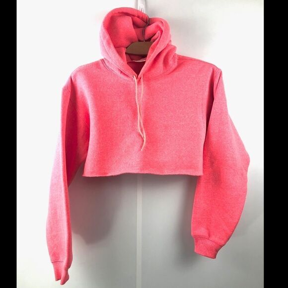 Lovers + Friends Neon Pink Cropped Zest Sweatshirt - Picture 4 of 8